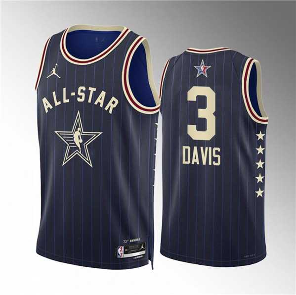 Mens 2024 All-Star #3 Anthony Davis Navy Stitched Basketball Jersey->->NBA Jersey